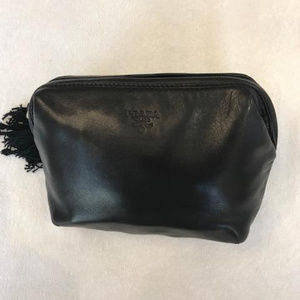 Authentic PRADA Black Leather Clutch Bag